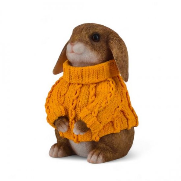 Hase mit Pulli Orange, H36 cm